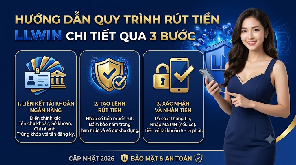 Hướng Dẫn Quy Trình Rút Tiền LLWIN Chi Tiết Qua 3 Bước